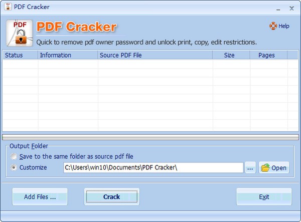 PDFCracker 绿色版下载（PDF密码解除工具）免费版破解版